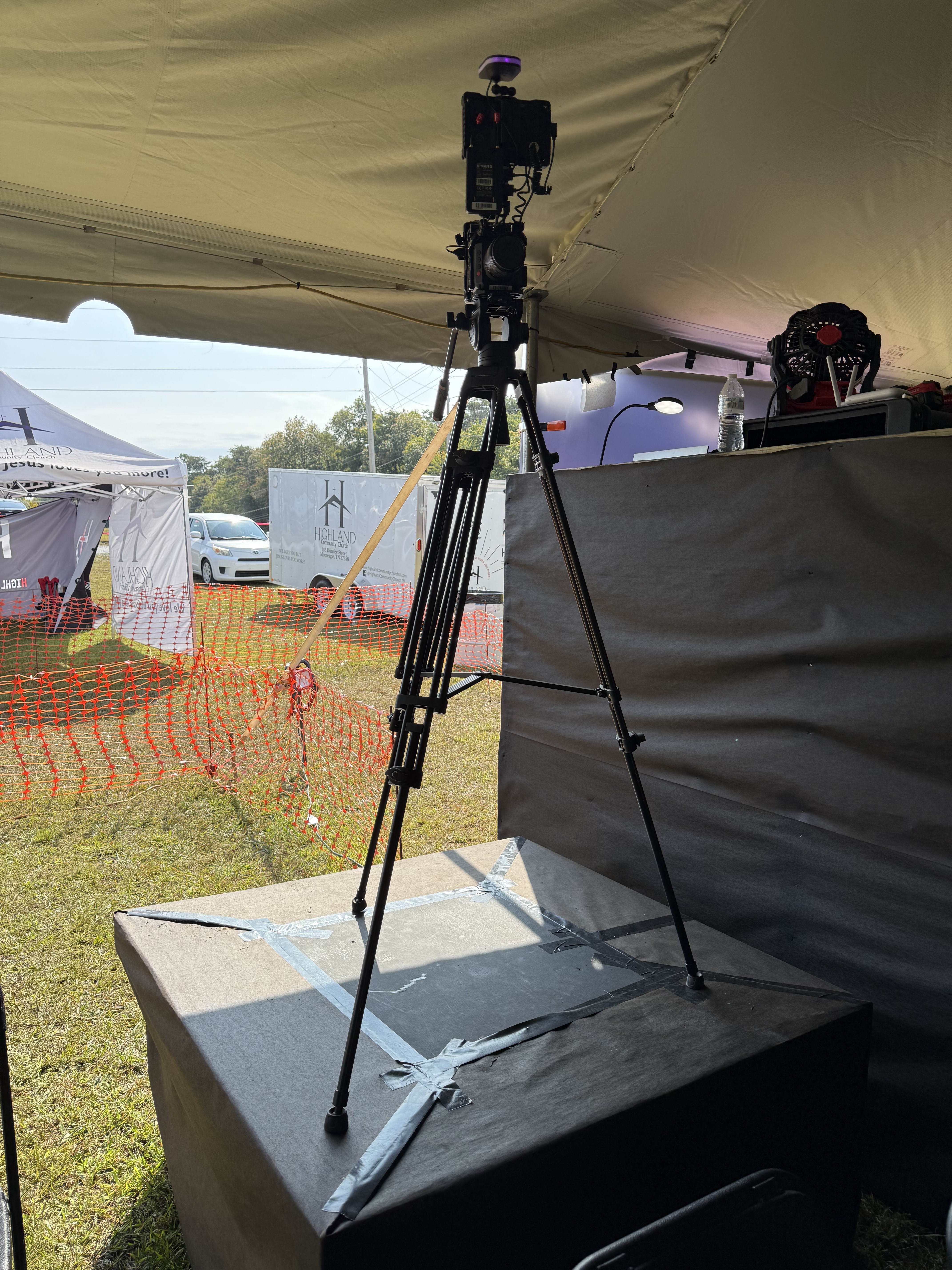 Tripod on stage