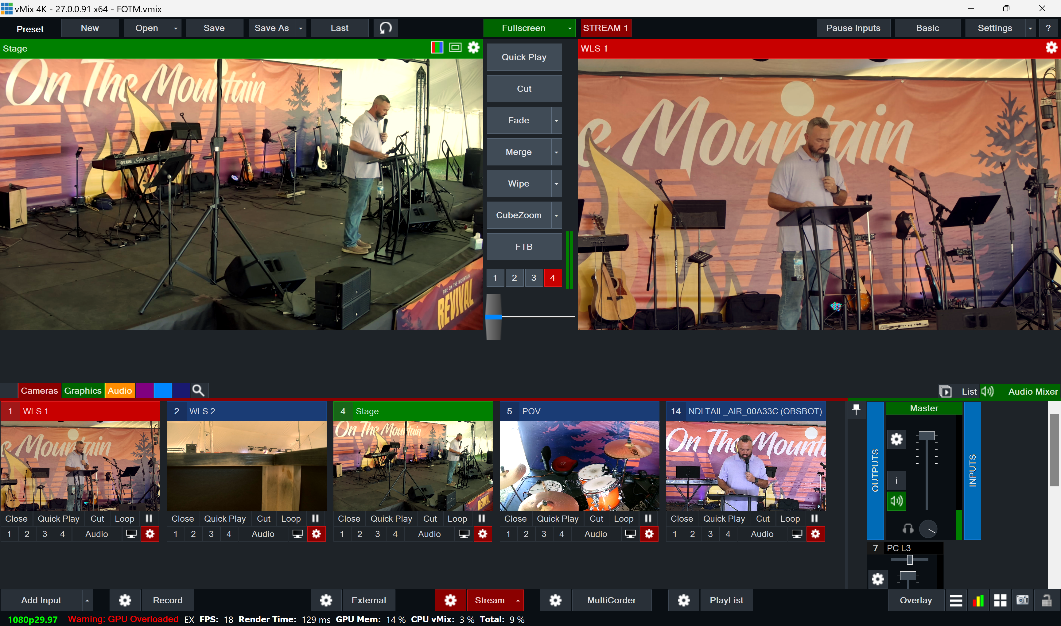 vMix Interface