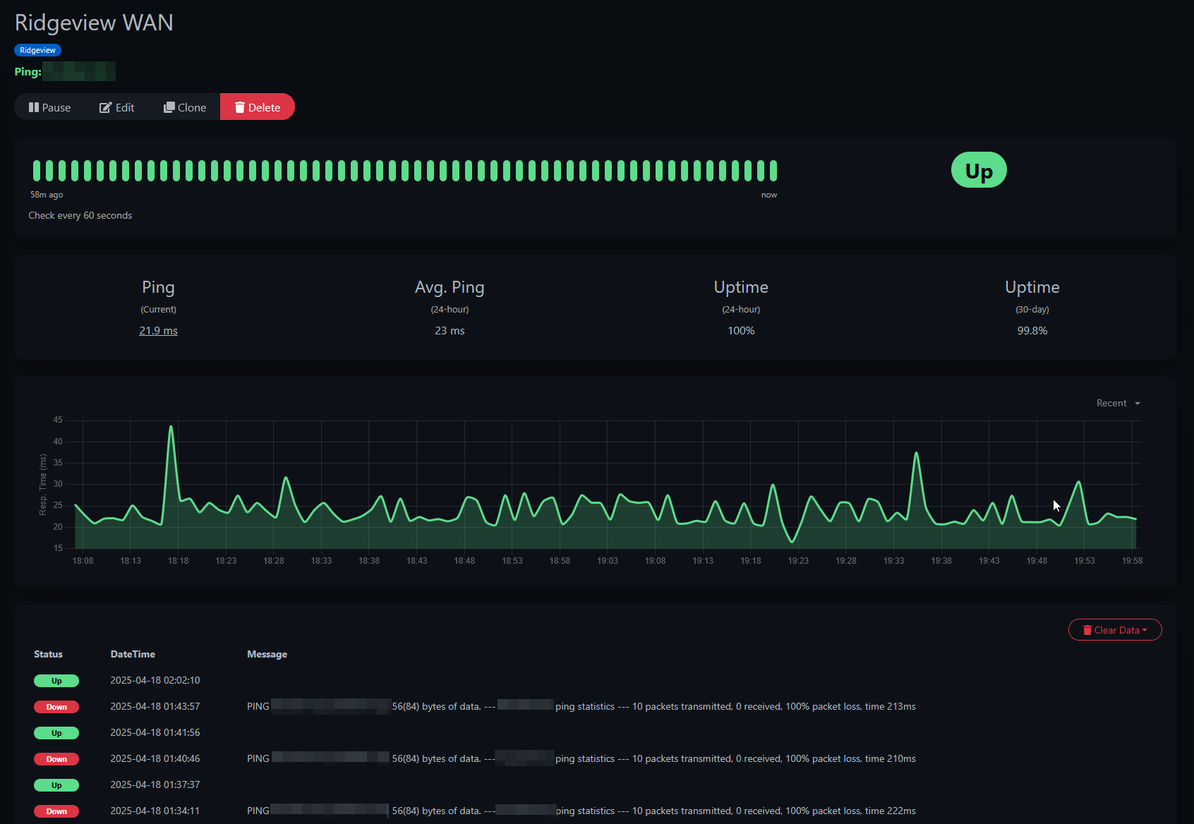 Uptime Kuma Ping