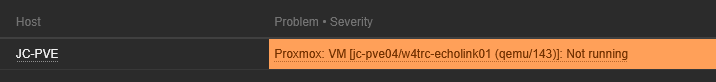 Zabbix VM alert