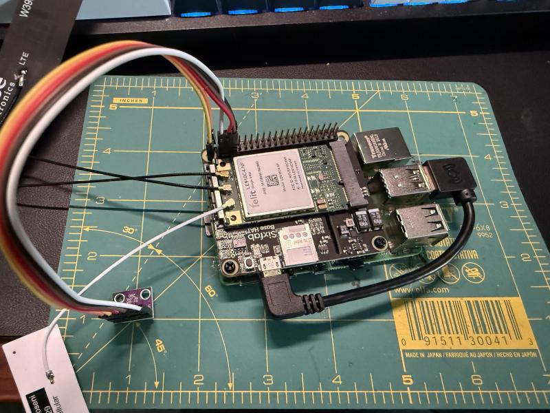 Photo of a Raspberry Pi and cables