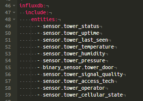 InfluxDB Home Assistant Config